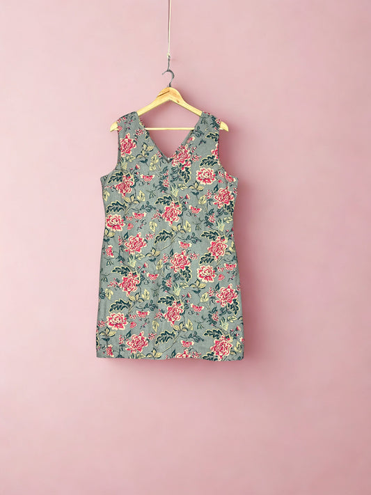 Peacocks short linen dress (16)