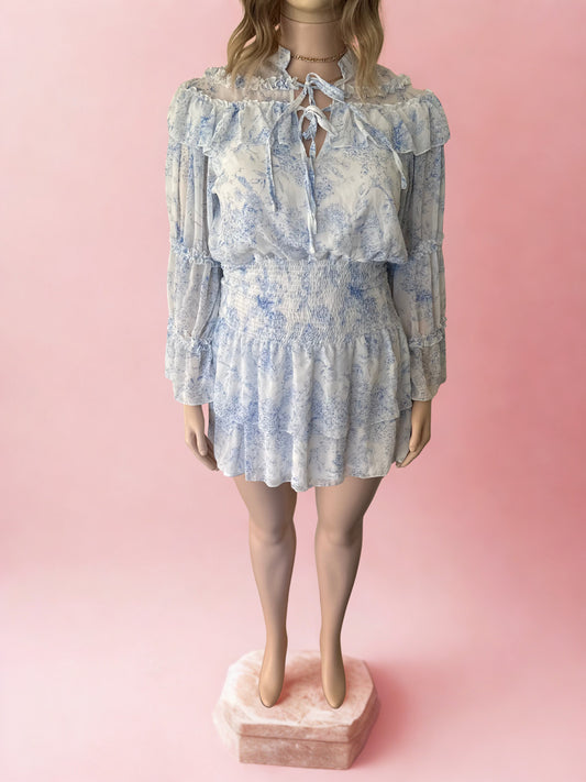 BOOHOO porcelain print skater dress (18)