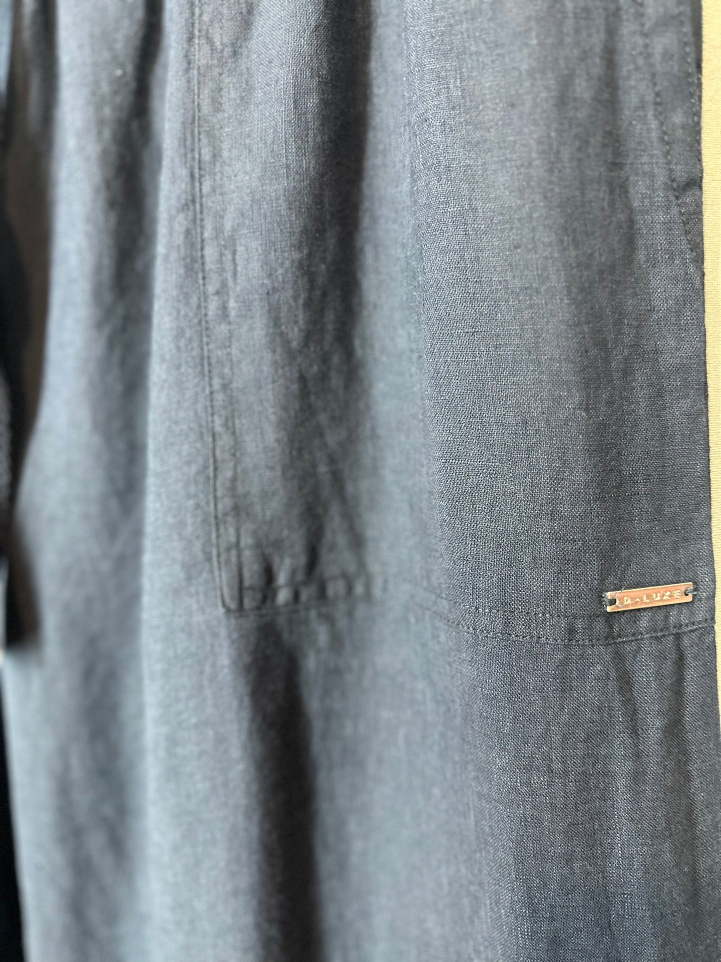 D-LUXE wide leg linen pants (XXL)