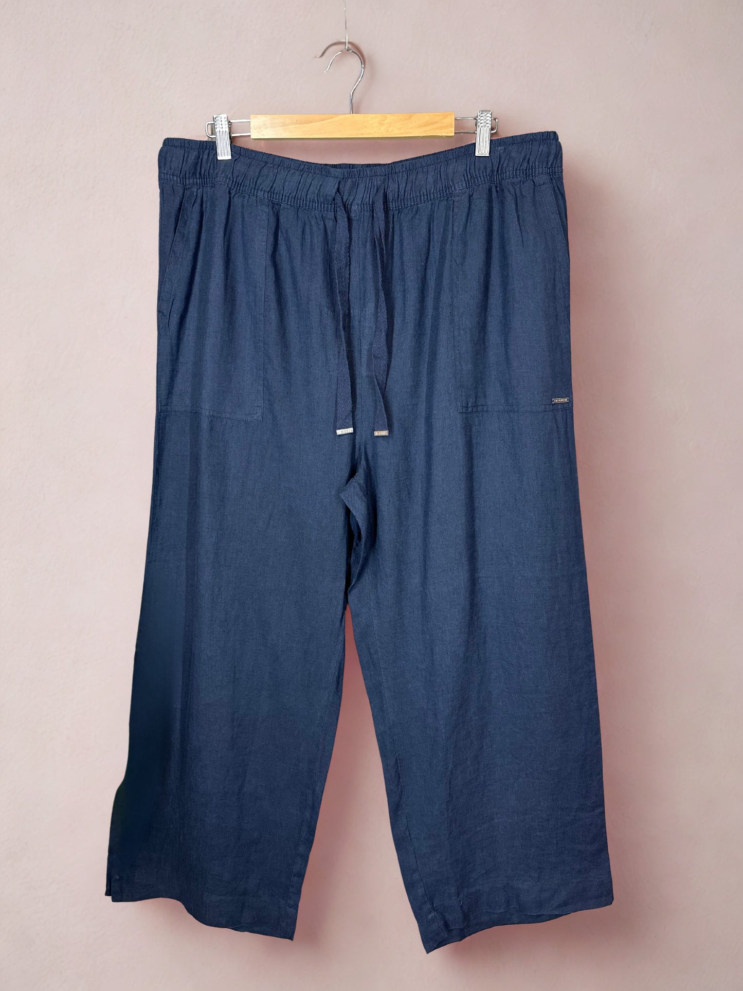 D-LUXE wide leg linen pants (XXL)