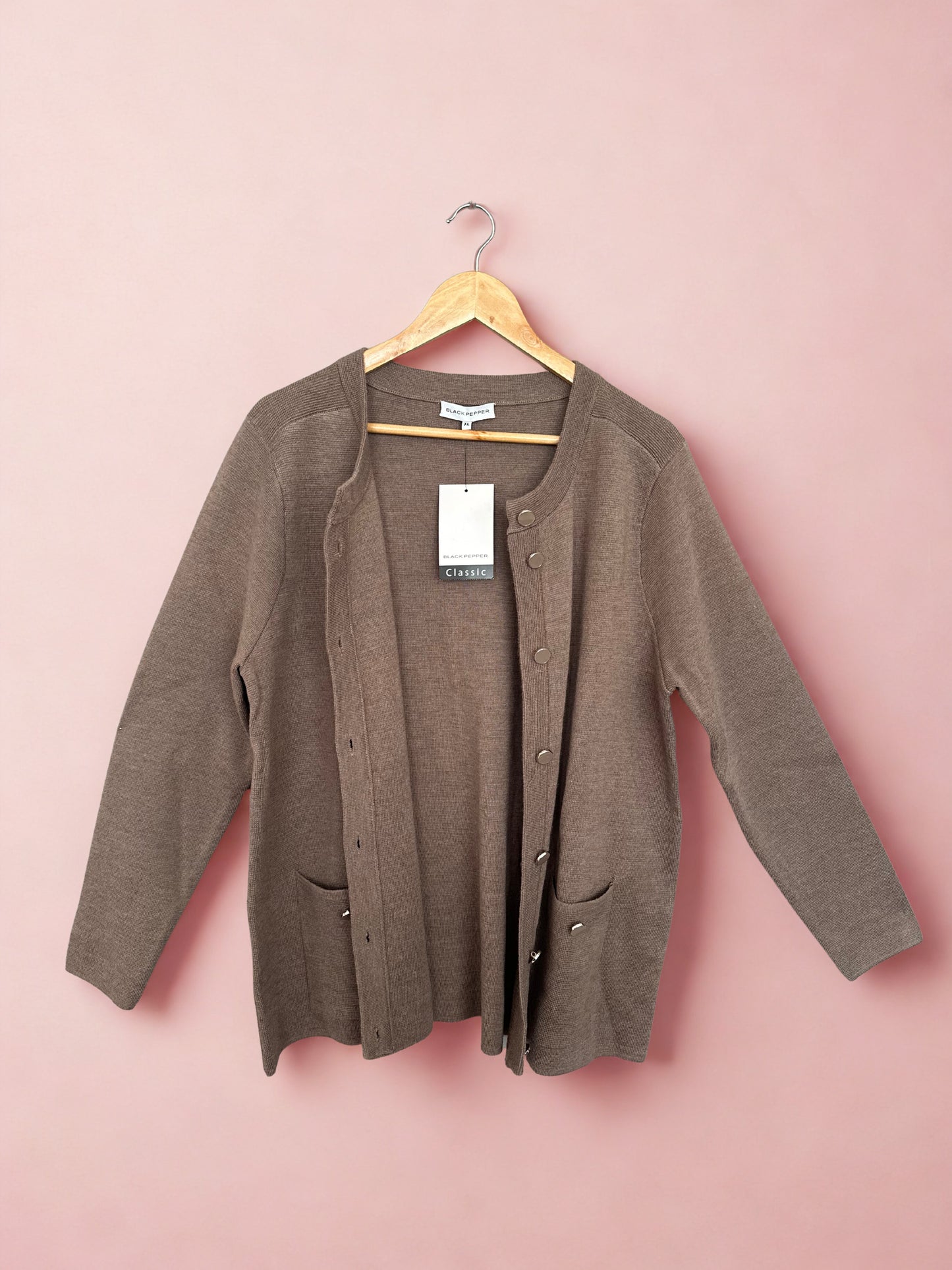 Black Pepper wool cardigan (XL)
